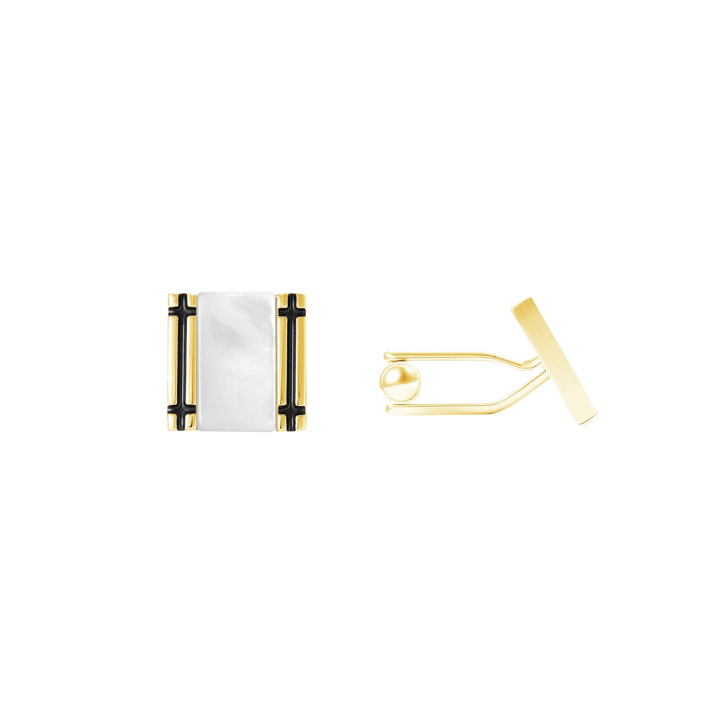 Artemis Cufflinks - Louis Faglin Paris Silver White