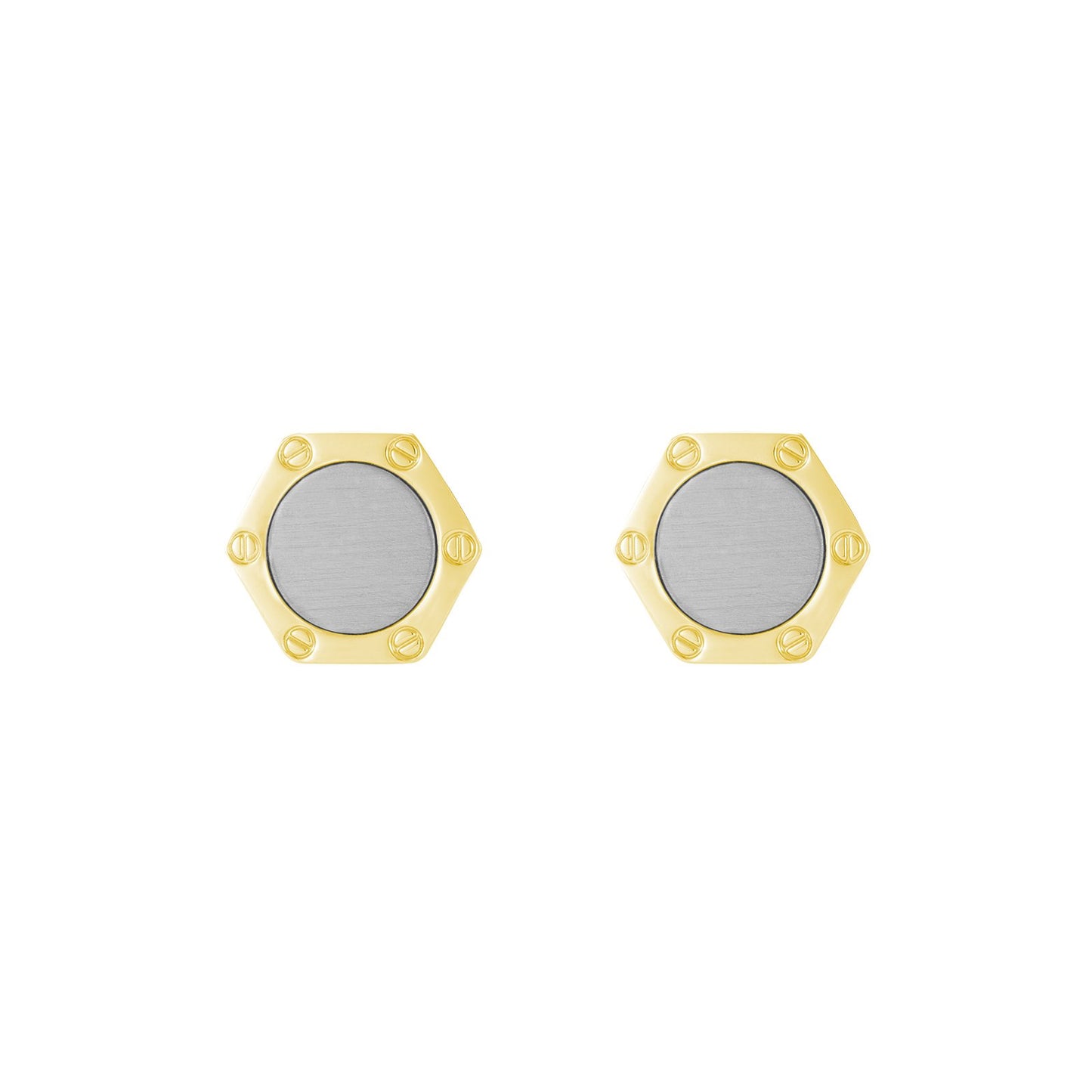 Heximperiale Cufflinks - Louis Faglin Paris Gold Silver