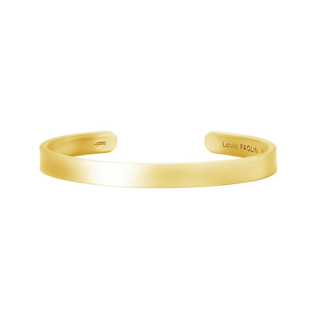 Gold jewelry for men - Louis Faglin Lumiere Bangle in solid gold with guilloche engraving