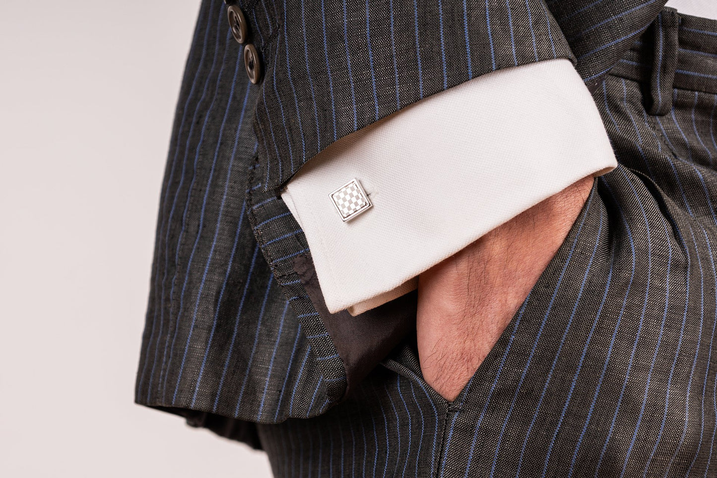 Damier Cufflinks - Louis Faglin Paris Gold