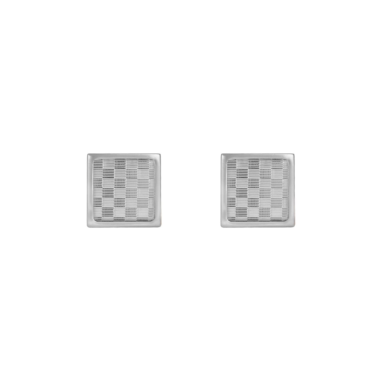 Damier Cufflinks - Louis Faglin Paris Silver