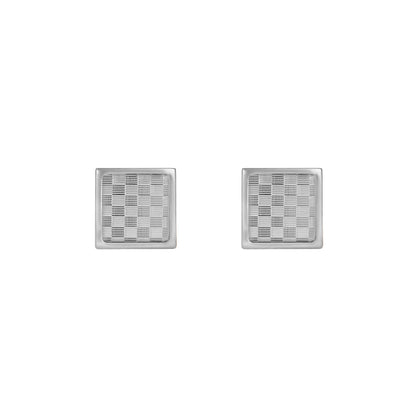 Damier Cufflinks - Louis Faglin Paris Silver