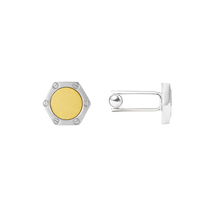 Heximperiale Cufflinks - Louis Faglin Paris Gold Silver