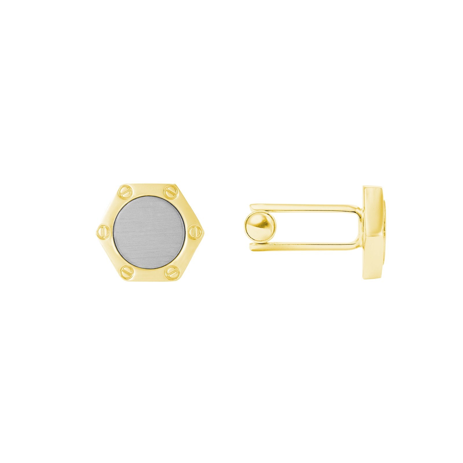 Heximperiale Cufflinks - Louis Faglin Paris Gold Silver