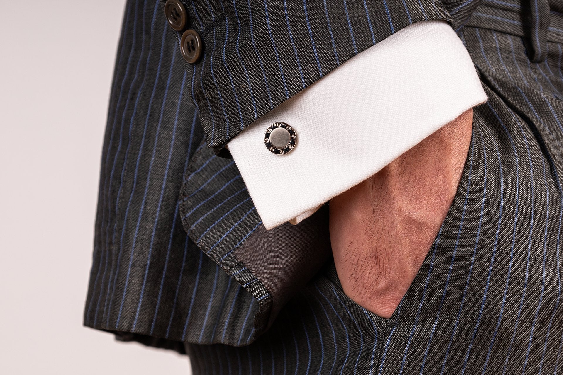 Imperiale Cufflinks - Louis Faglin Paris Rose gold Burgundy