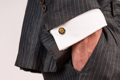 Imperiale Cufflinks - Louis Faglin Paris Rose gold Burgundy