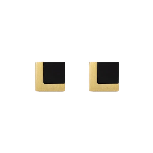 Leon Cufflinks - Louis Faglin Paris Gold Black