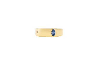 Marquise Ring - Louis Faglin Paris Gold Blue 6