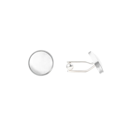 Mirage Cufflinks - Louis Faglin Paris Silver White