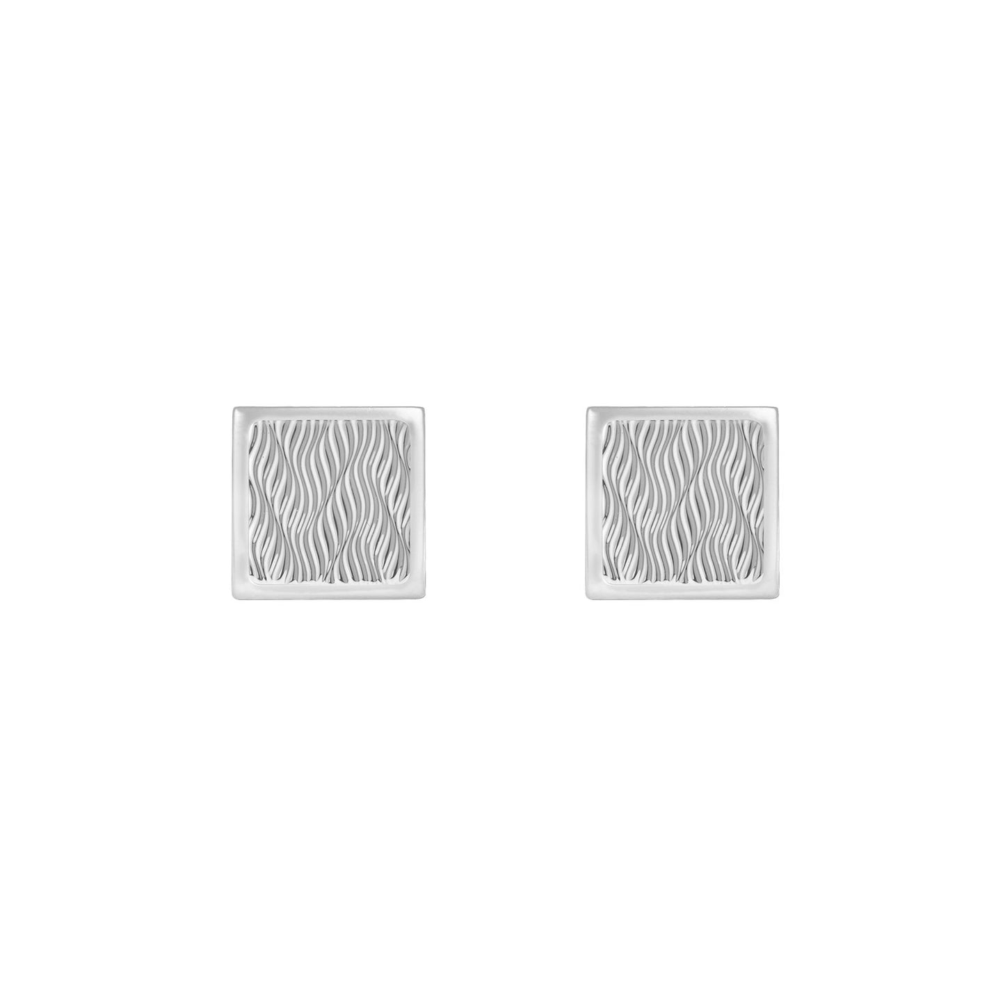 Moire Cufflinks - Louis Faglin Paris Silver