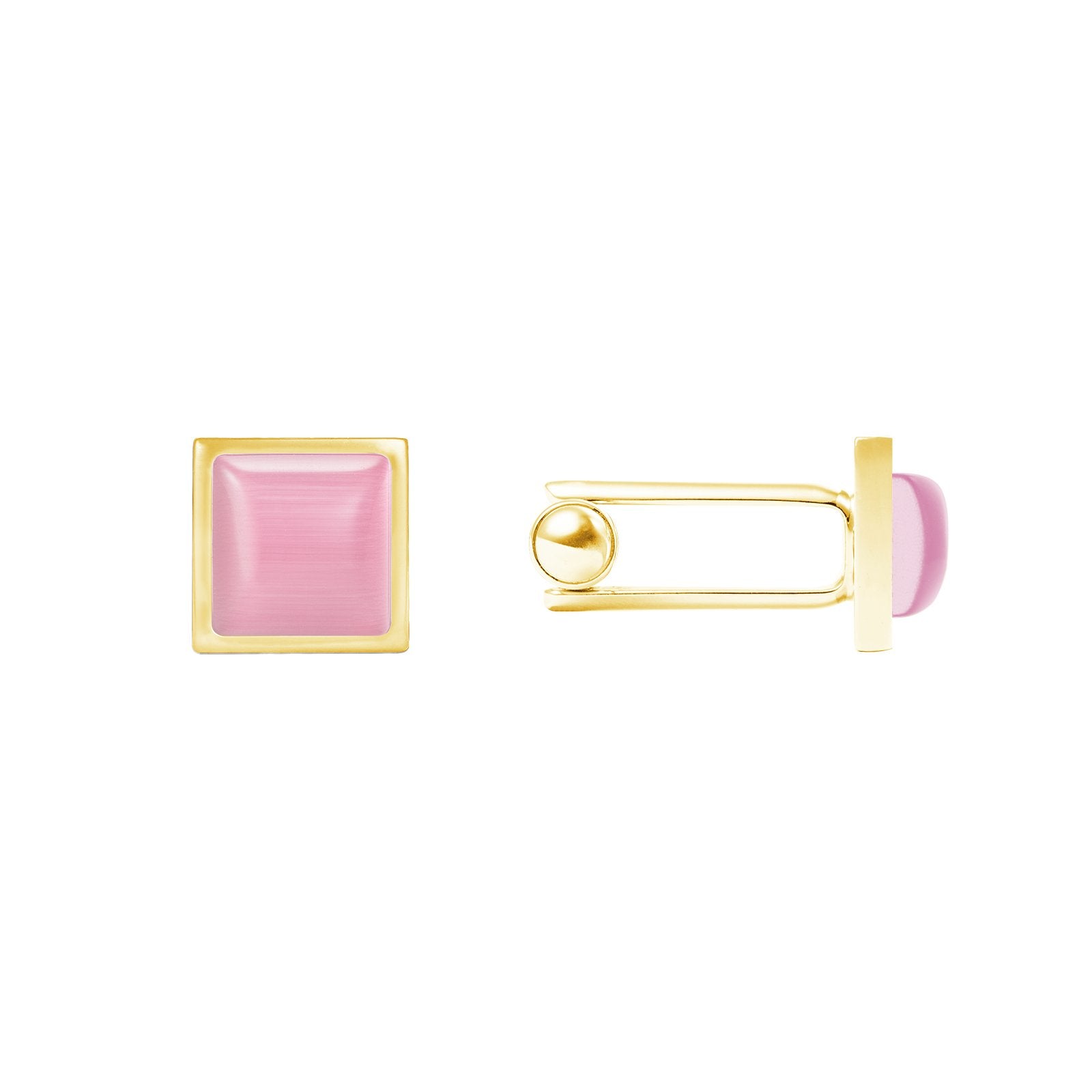 Regina Cufflinks - Louis Faglin Paris Gold Pink