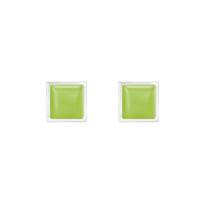 Regina Cufflinks - Louis Faglin Paris Silver Green