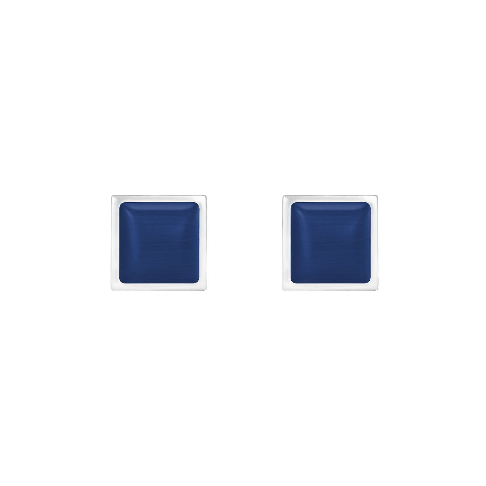 Regina Cufflinks - Louis Faglin Paris Silver Navy