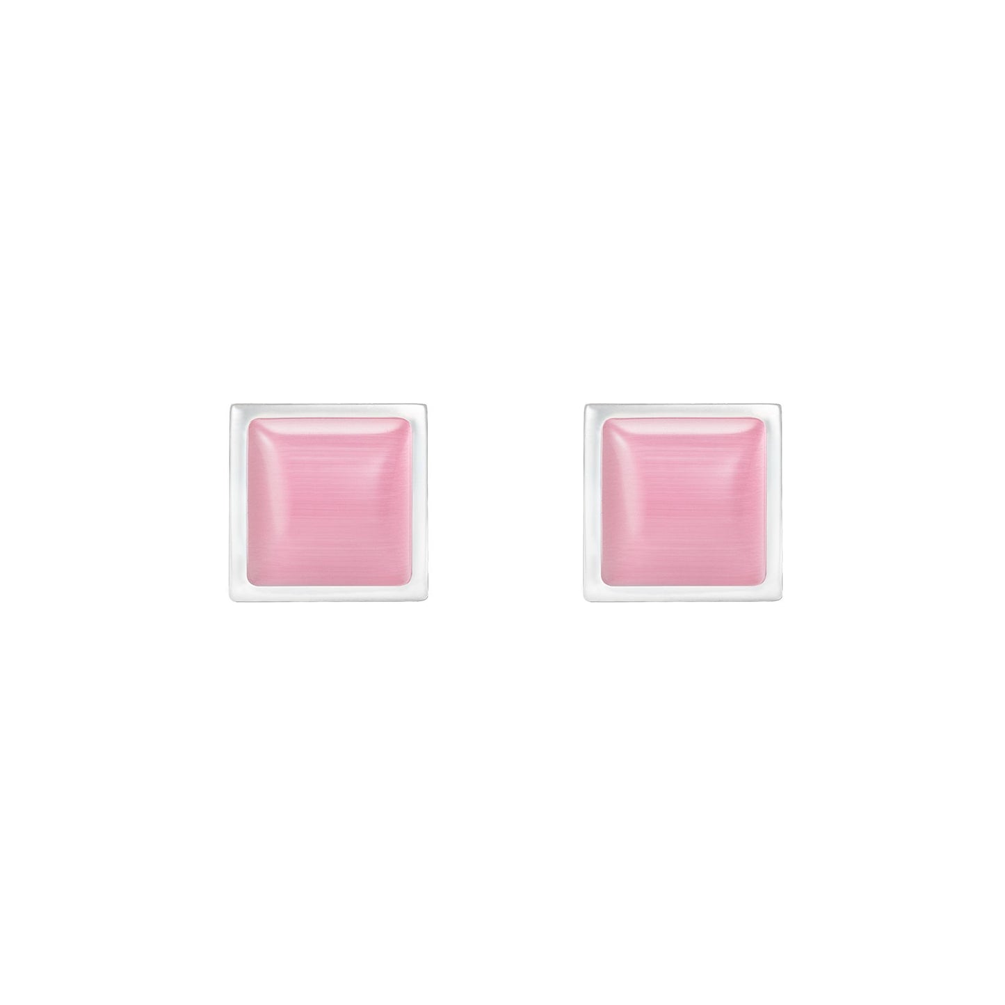 Regina Cufflinks - Louis Faglin Paris Silver Pink