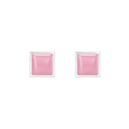 Regina Cufflinks - Louis Faglin Paris Silver Pink