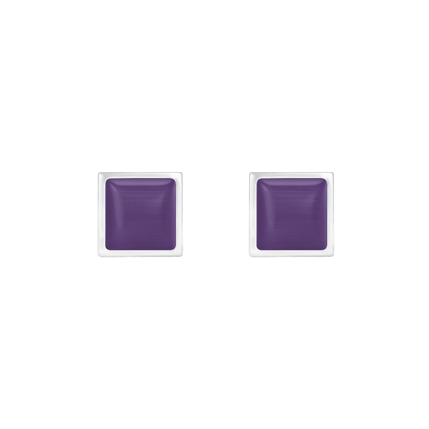 Regina Cufflinks - Louis Faglin Paris Silver Purple