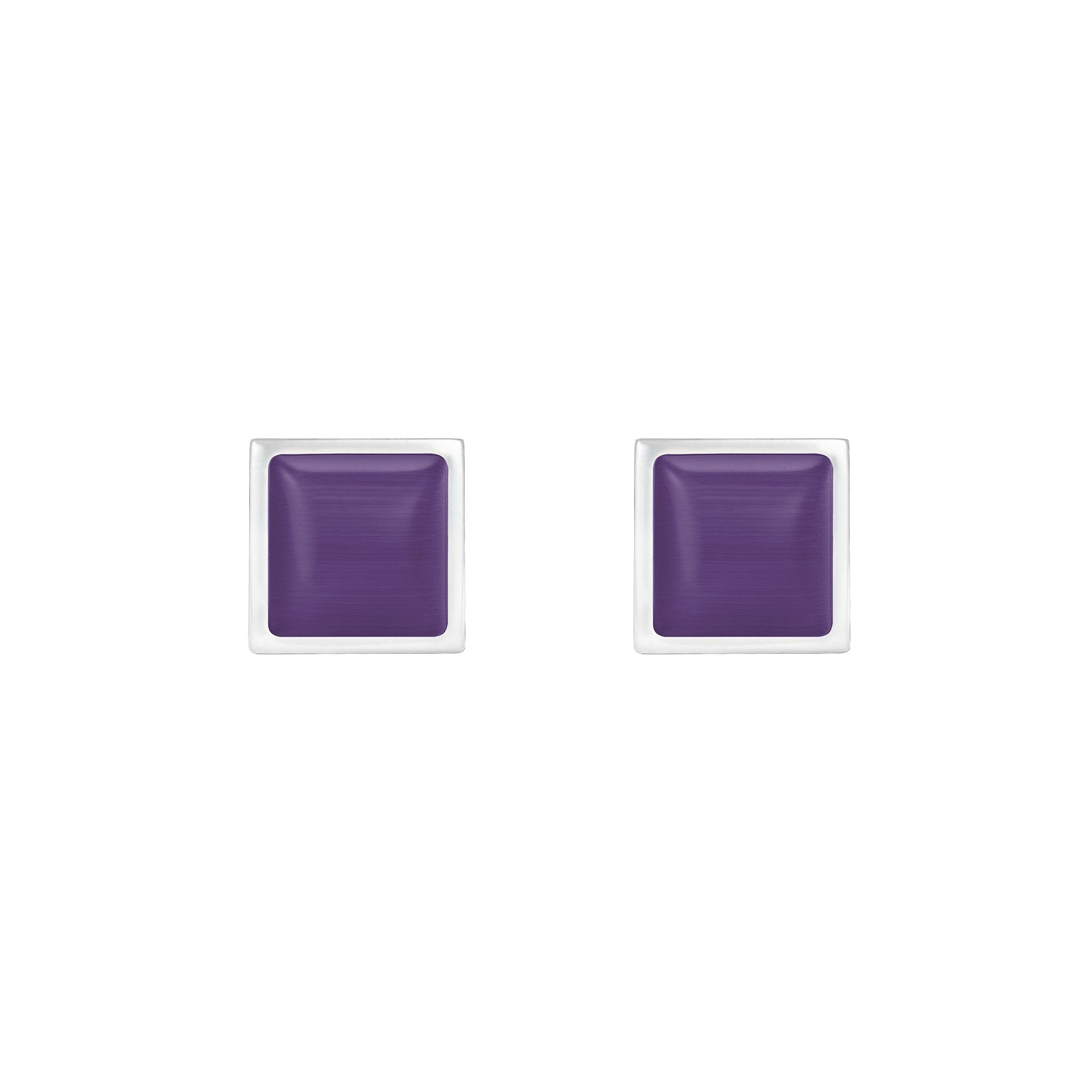 Regina Cufflinks - Louis Faglin Paris Silver Purple