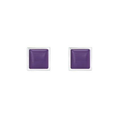 Regina Cufflinks - Louis Faglin Paris Silver Purple