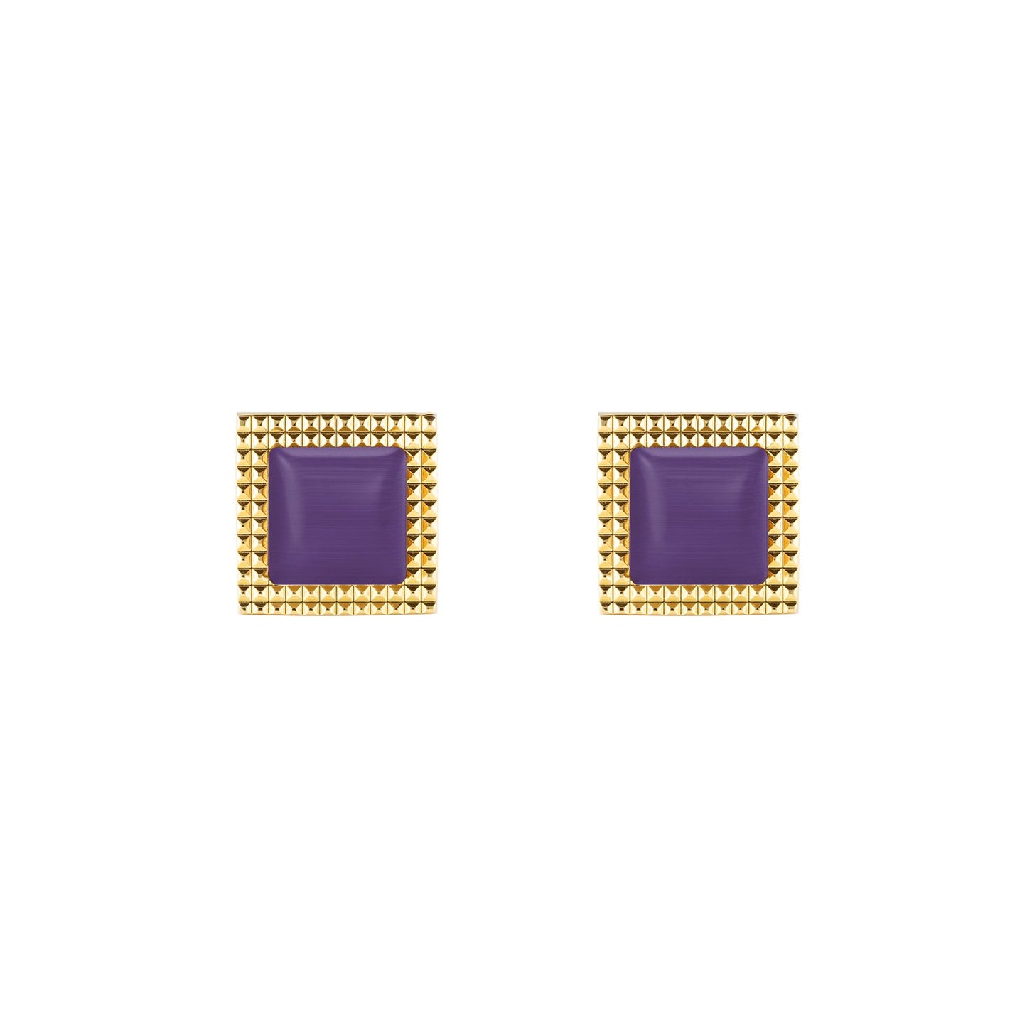 Sephotra Cufflinks - Louis Faglin Paris Gold Purple