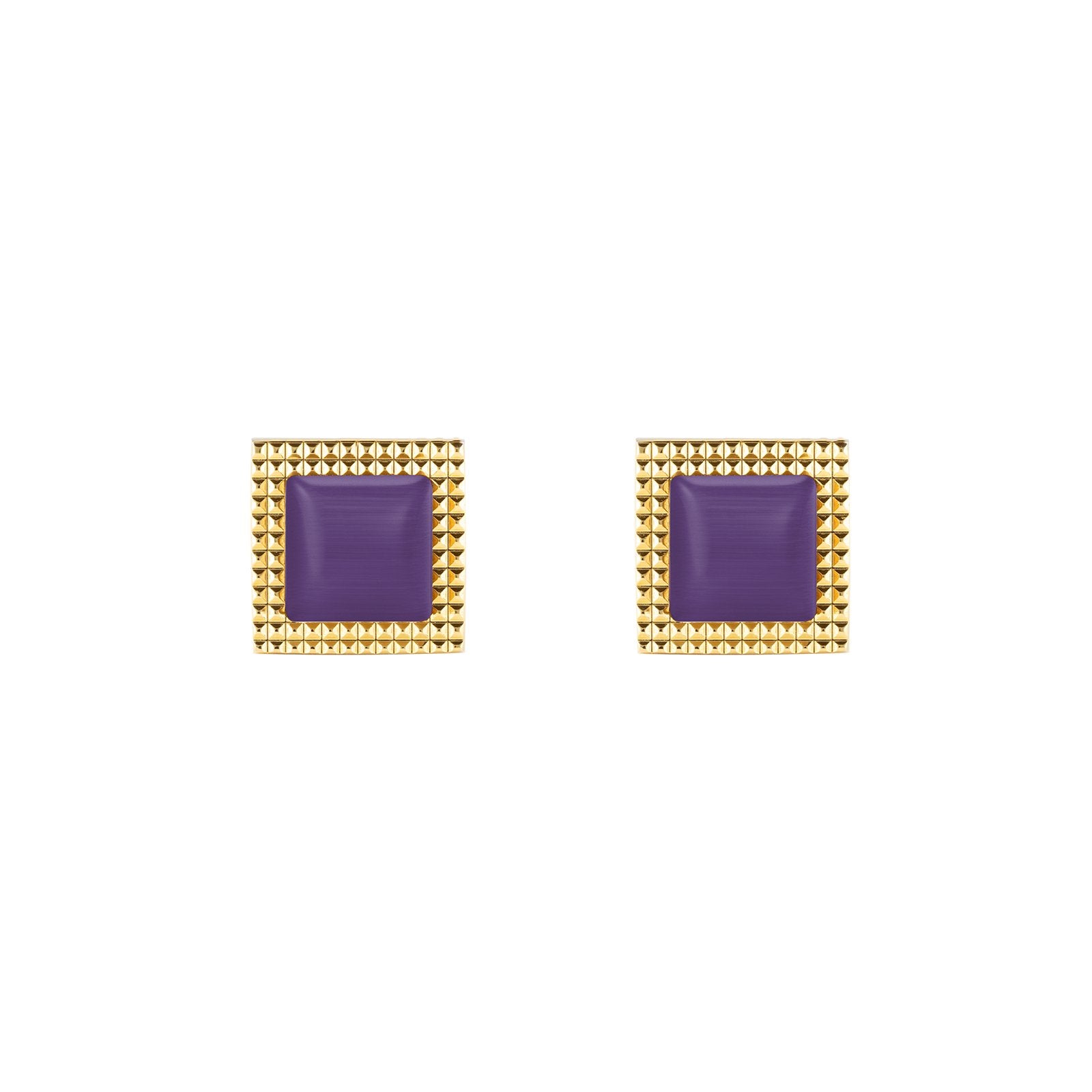 Sephotra Cufflinks - Louis Faglin Paris Gold Purple