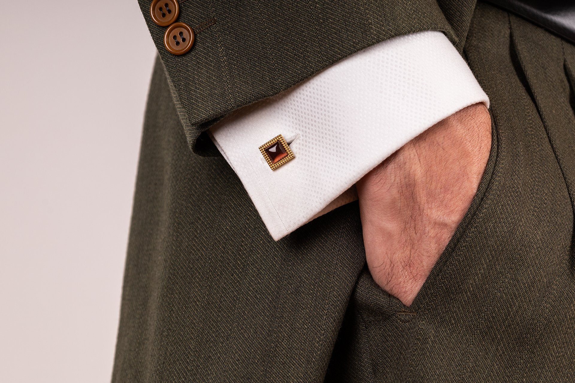 Sephotra Cufflinks - Louis Faglin Paris Gold Purple