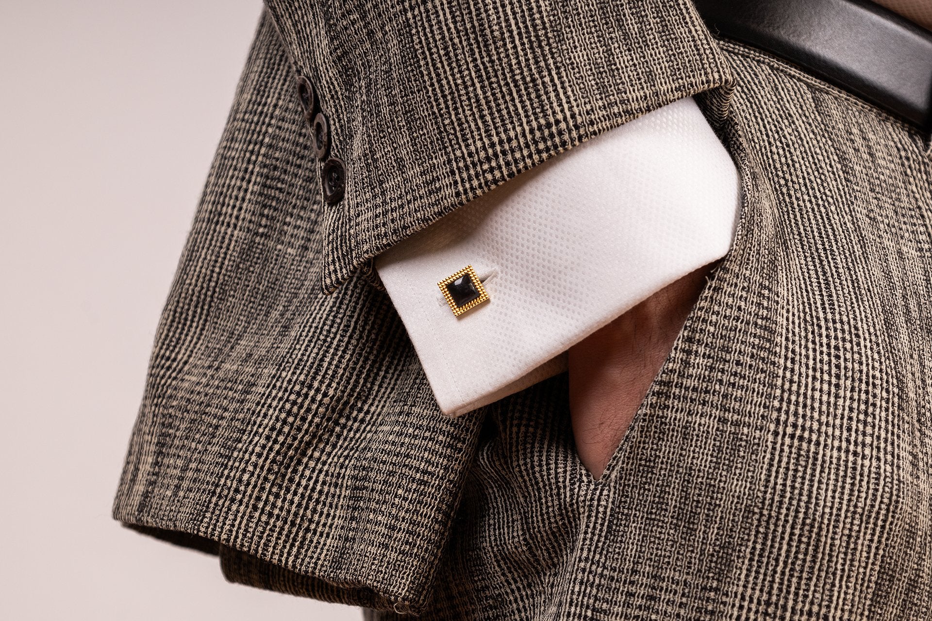 Sephotra Cufflinks - Louis Faglin Paris Gold Purple