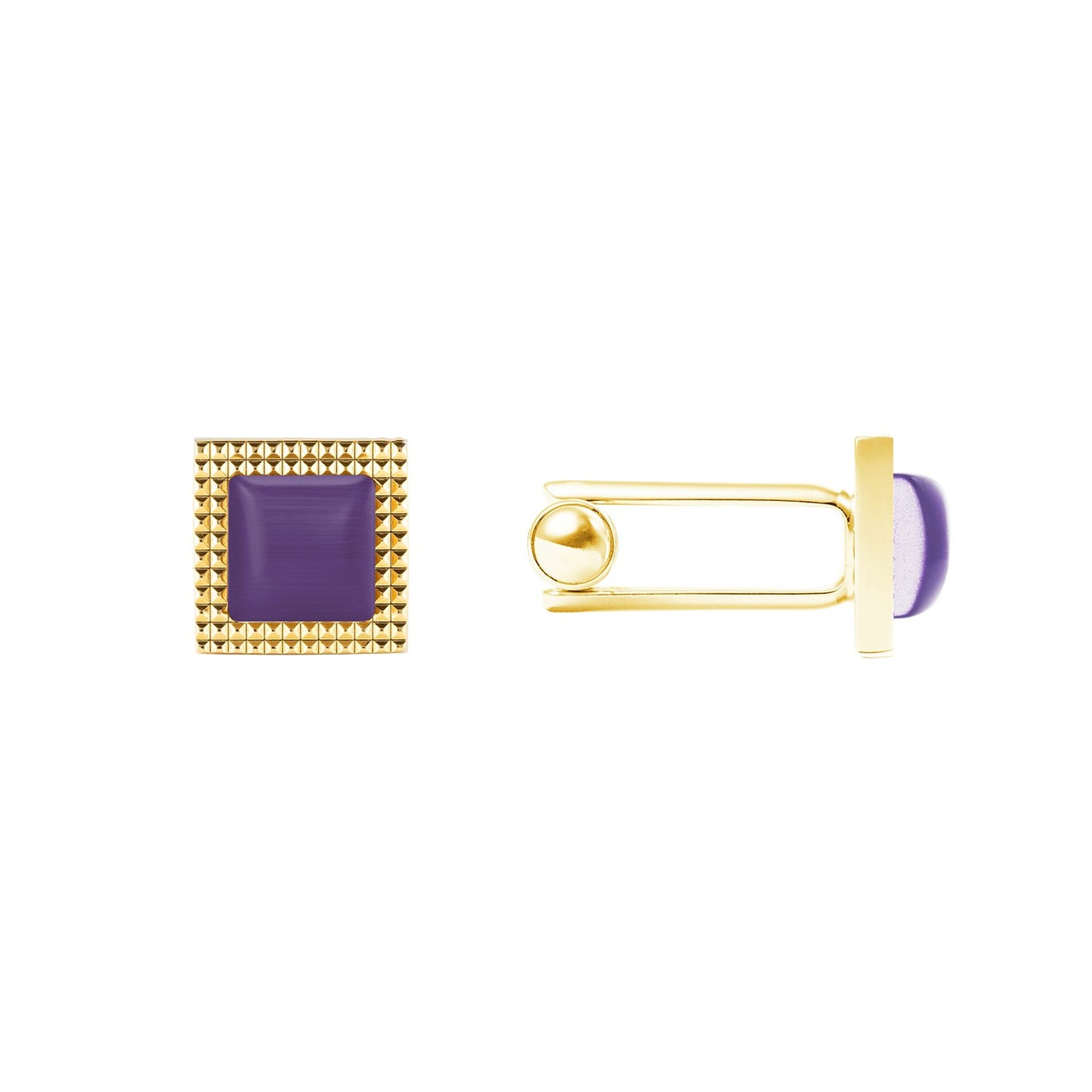 Sephotra Cufflinks - Louis Faglin Paris Gold Purple