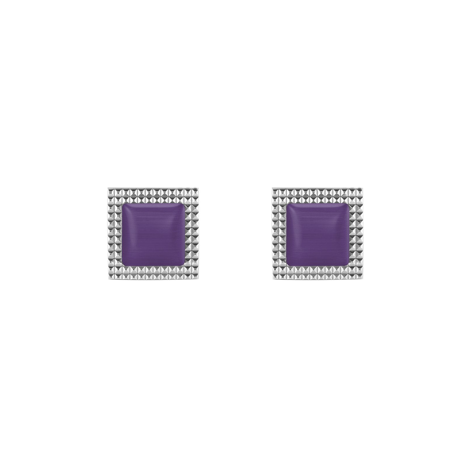 Sephotra Cufflinks - Louis Faglin Paris Silver Purple