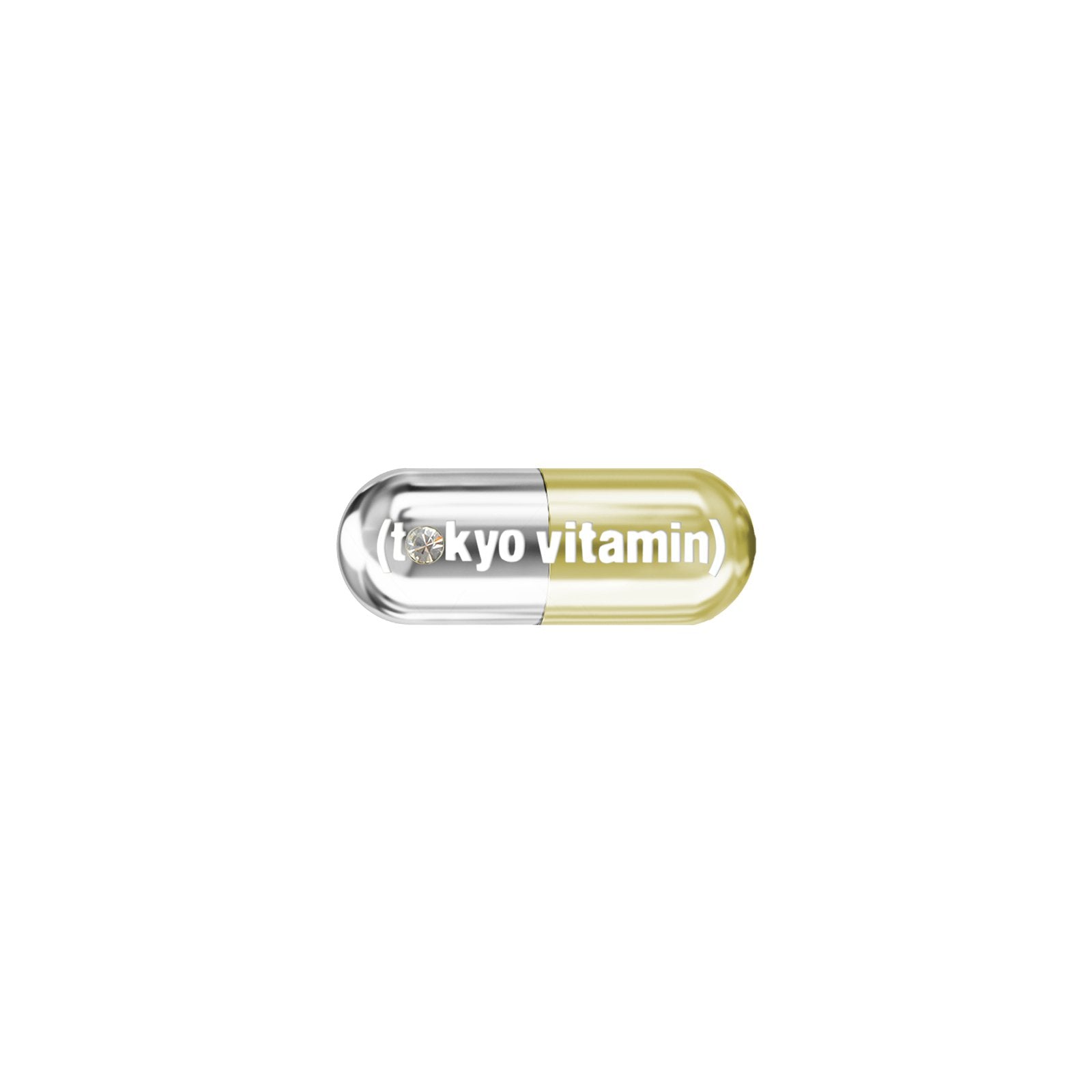 Tokyo Vitamin Lapel Pin - Louis Faglin Paris Silver Clear